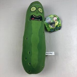 Adult Swim Pickle Rick & Morty Stuffed Animal Plush 2024 Toy Doll Green 13" NWT
